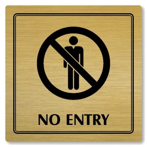 No entry, 80x80mm, zlatá, Utah